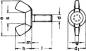 Preview: Flügelschraube M 8 x 30 DIN 316 Edelstahl A2 1 Stk.
