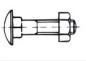 Preview: Schloßschraube mit Mutter M 12 x 50 DIN 603 Verzinkt 50 Stk.