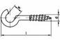 Preview: Schraubhaken gebogen 25 mm Verzinkt