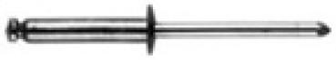 Blindnieten mit Flachkopf 4 x 12 DIN 7337 A2 100 Stk.