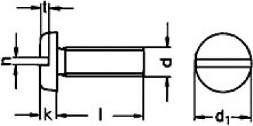 Flachkopfschraube mit Schlitz 8 x 35 DIN 85 A2 100 Stk.
