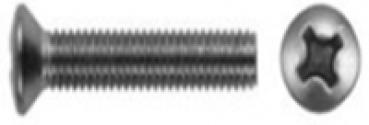 Linsen-Senkschraube mit Kreuzschlitz  M 8 x 16  DIN 966 A2 100 Stk.