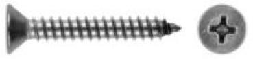 Senk-Blechschraube mit Kreuzschlitz 6,3 x 38 DIN 7982 A2 100 Stk.