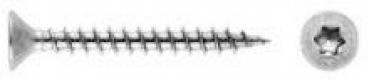 Spanplattenschrauben-Senkkopf-Vollgewinde - Torx 5 x 35 mm Blau/Verzinkt - 1000 Stk.