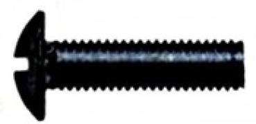 Becherschraube mit Schlitz  M 5 x 25  Edelstahl Schwarz  1 Stk.