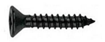 Blechschrauben DIN 7982 Edelstahl Schwarz Brüniert 3,9 x 19 A2 25 Stk.