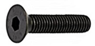 Senkschraube mit Innensechskant M 3 x 30 DIN 7991 Edelstahl Schwarz 100 Stk.