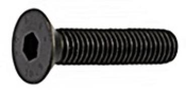 Senkschraube mit Innensechskant M 4 x 14  DIN 7991 Edelstahl Schwarz  1 Stk.