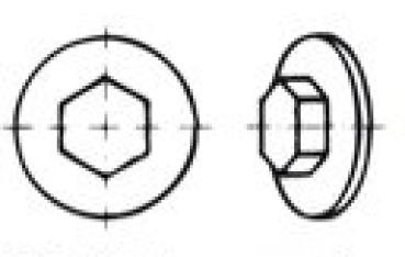 Preview: Abdeckkappen für Fassadenschrauben Hellelfenbein 100 Stk.