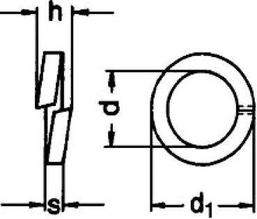 Preview: Federring für Zylinderschrauben M 6  DIN 7980 A2 1000 Stk.
