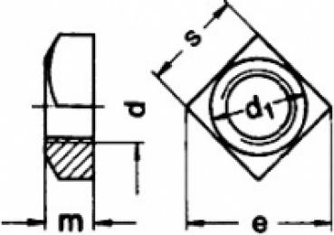 Vierkantmuttern DIN 557 M5 A2 100 Stk.