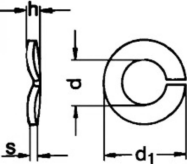 Federring M 3 Edelstahl A2  DIN 128  50 Stk.
