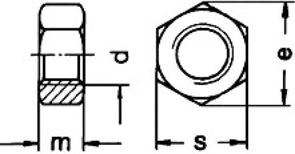 Mutter M 6 Galv.-Verzinkt G 8  1000 Stk.