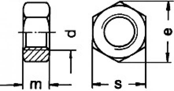 Mutter M 10 Galv.-Verzinkt G 8  1 Stk.