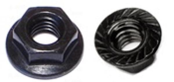 M 12 Mutter mit Flansch DIN 6923 Edelstahl Schwarz 5 Stück
