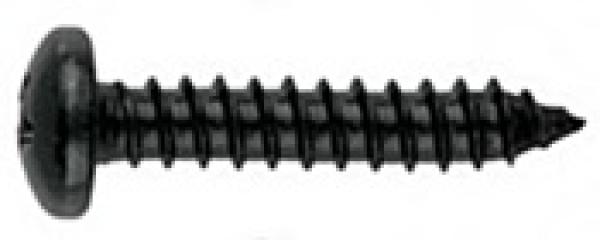 Blechschrauben DIN 7981 Edelstahl Schwarz Brüniert 4,8 x 16 A2 100 Stk.