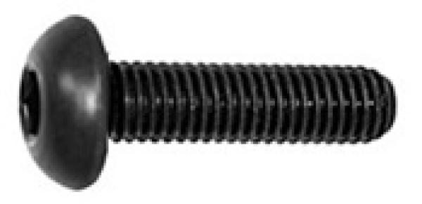Linsenkopfschraube mit Innensechskant  M 6 x 40  ISO 7380  Edelstahl Schwarz 25 Stk.