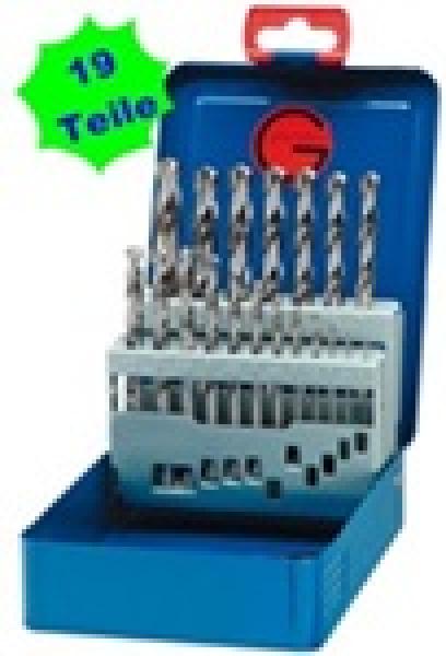 Bohrer-Set 19 Teile DIN 338 HSS geschliffen  1 Stk.