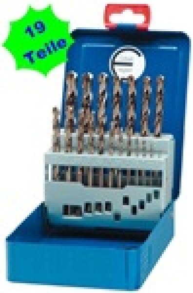 Bohrer-Set 19 Teile DIN 338 HSSE-Co5 Kobaltlegiert  1 Stk.