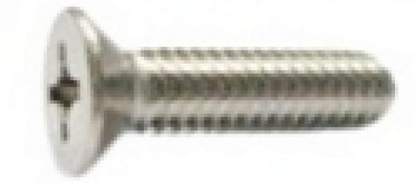 Senkschraube mit Kreuzschlitz  M 2 x 10  DIN 965 A2 1 Stk.