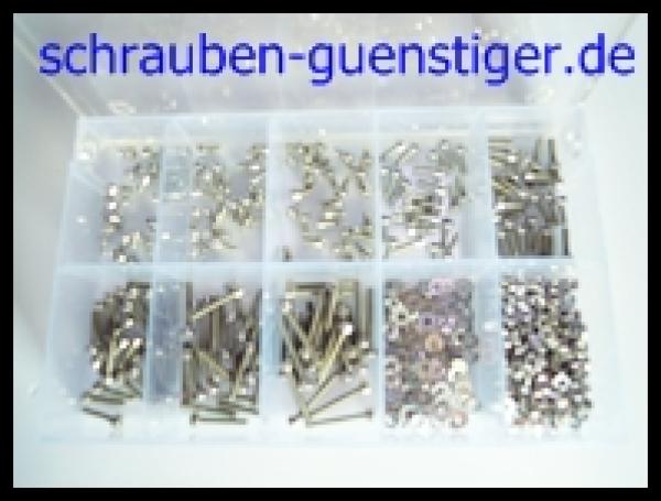 Sortiment-Inbusschrauben DIN 912 M1,6 500 Teile - Schrauben Shop