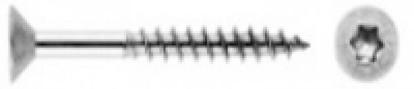 Spanplattenschraube Torx 8 x 90/60 mm A2 100 Stk.