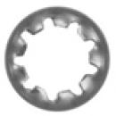 Zahnscheiben M 4 Form I DIN 6797 A2  1000 Stk.