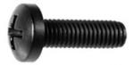 Linsenkopfschraube mit Kreuzschlitz  M 1,6 x 10  DIN 7985 Edelstahl Schwarz  1 Stk.
