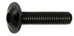 Linsenkopfschraube mit Innensechskant mit Flansch M 6 x 30  ISO 7380  Edelstahl Schwarz  1 Stk.
