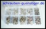Sortiment-Inbusschrauben DIN 912 M4 Edelstahl 440 Teile